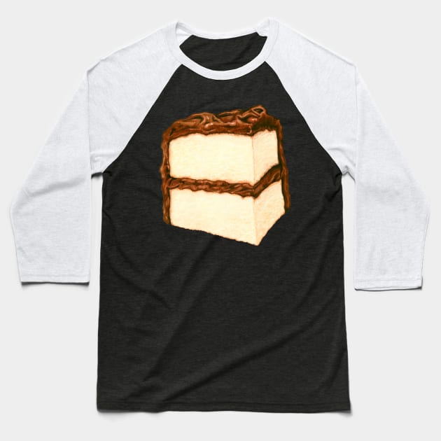 Chocolate Cake Slice Baseball T-Shirt by KellyGilleran